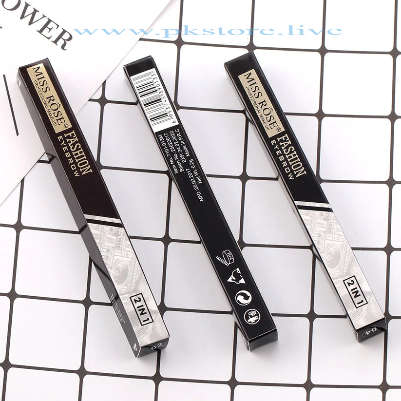 Miss Rose Fashion 2 in 1 Eyebrow Pencil - Image 4