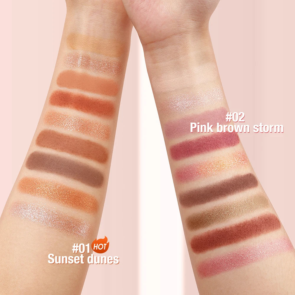 O.Two.O 9 Color Round Shape Waterproof Eyeshadow Palette - Image 6
