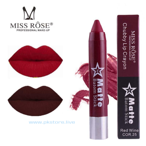 MISS ROSE Matte Lip Batom Crayon