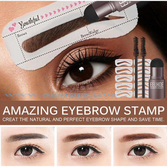 Original Eyebrow Stamp Stencil Kit & Hairline Powder 2 in 1 - Image 3